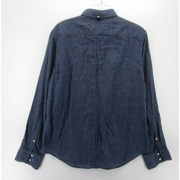 Rag & Bone Shirt Large Flannel Button Up Check Slim Fit Pocket Preppy - Picture 7 of 11